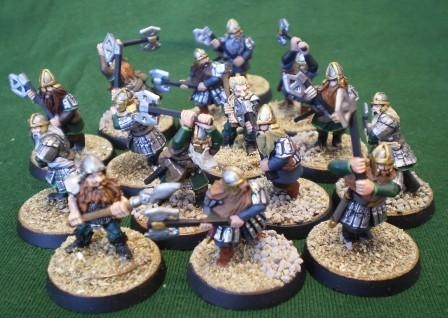 dwarf warriors with two-handed weapons