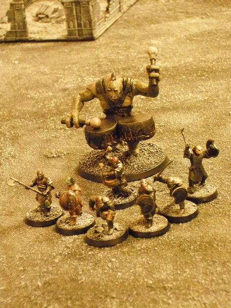 Drummer Troll and converted Mordor Orcs.